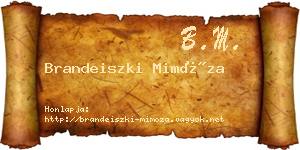 Brandeiszki Mimóza névjegykártya