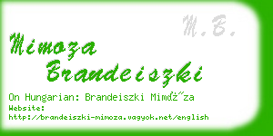 mimoza brandeiszki business card